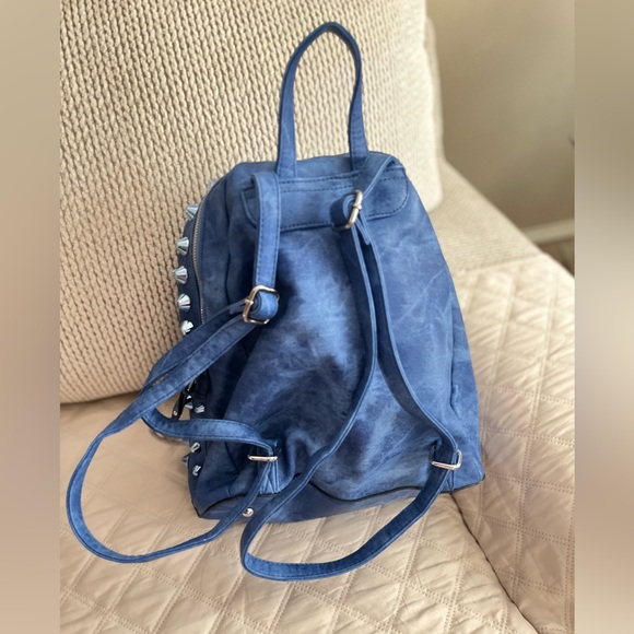 Denim Studded Fashion Backpack - Picture 2 of 3